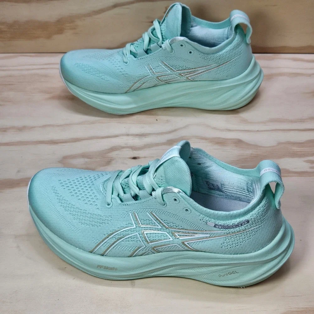 ASICS Gel-Nimbus 26 Womens Running Shoes Mint Sea Glass 1012B601 Size 7.5